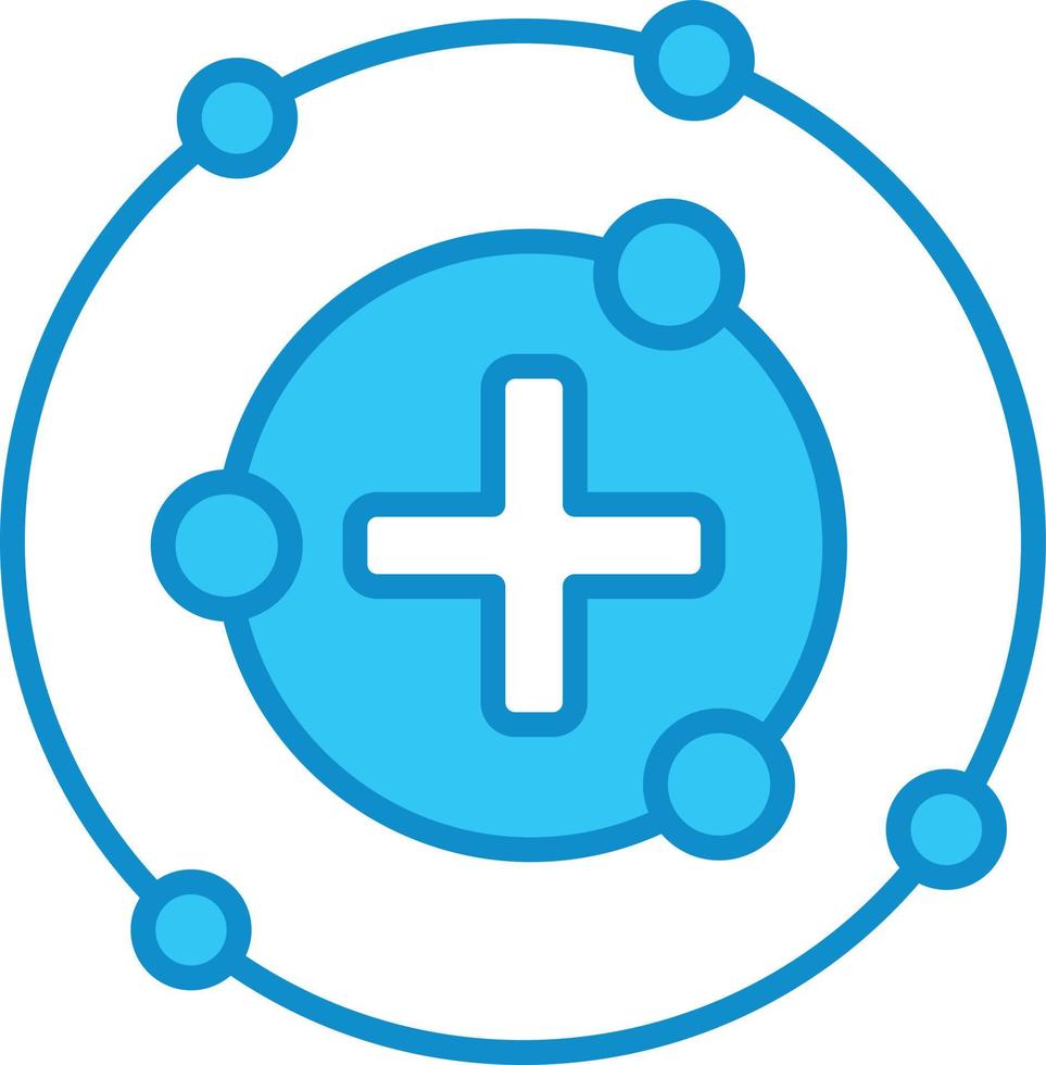 Proton Line Filled Blue vector
