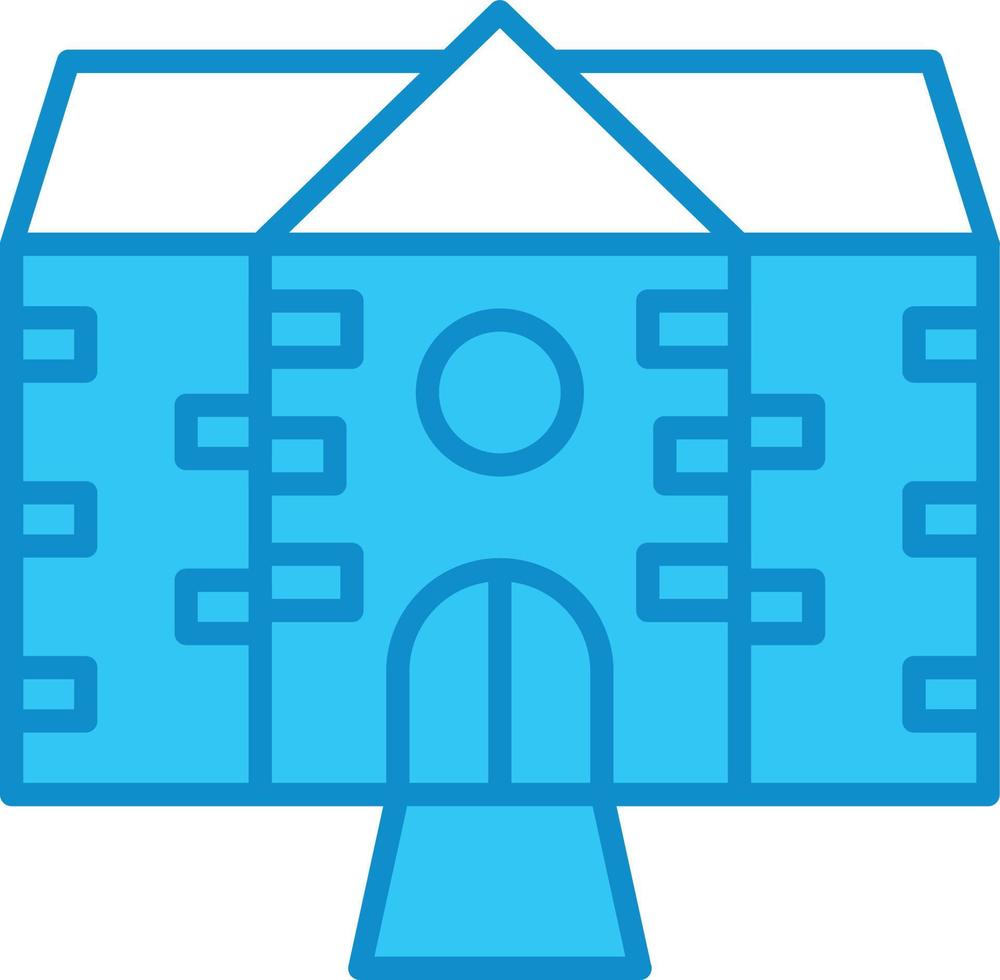 Nursing Home Line Filled Blue vector