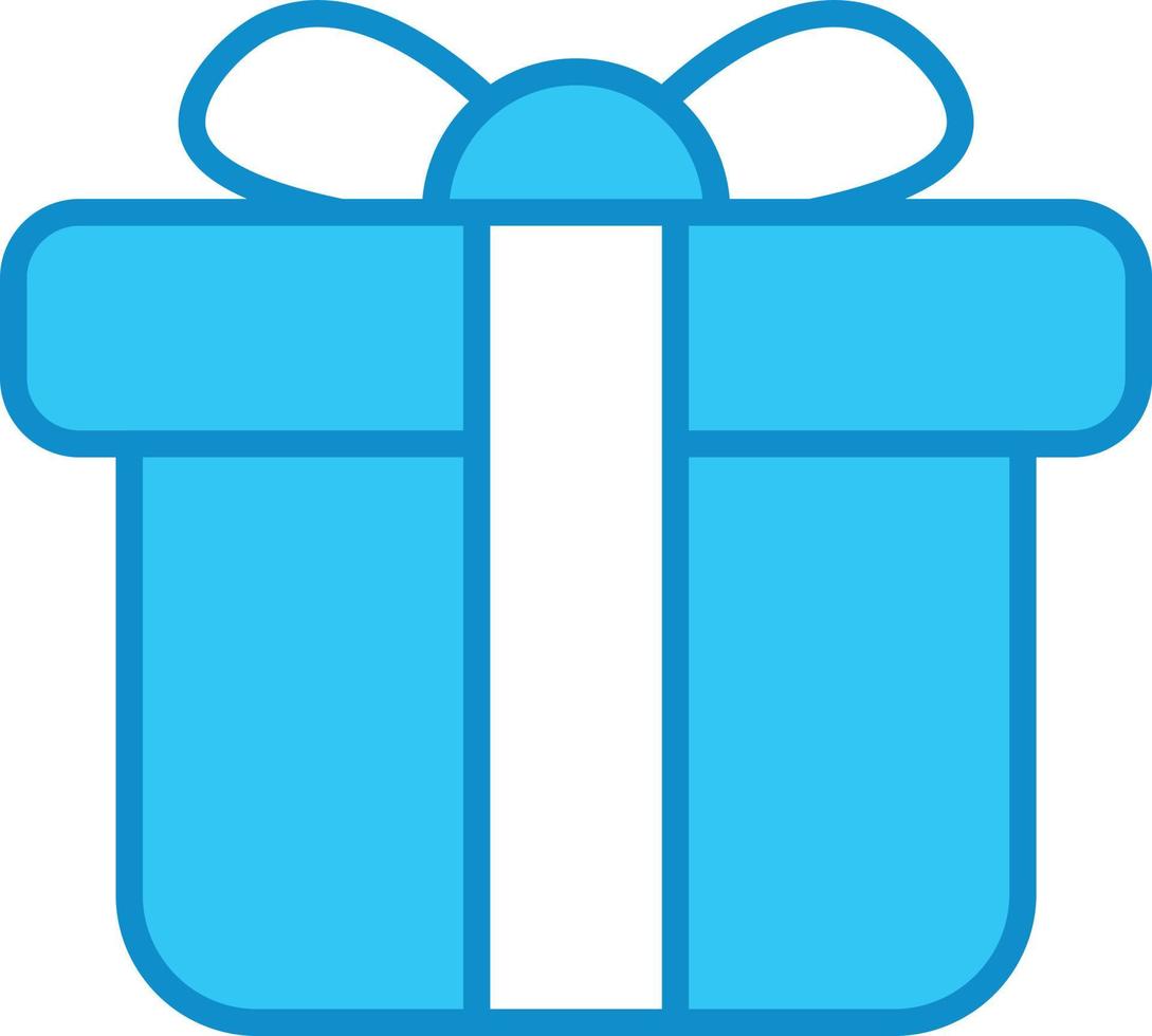 Gift Line Filled Blue vector