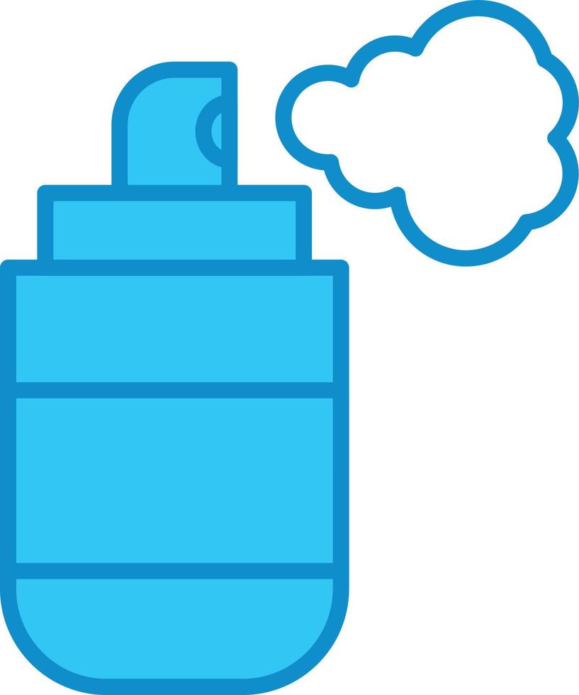 Spray Can Line Filled Blue vector