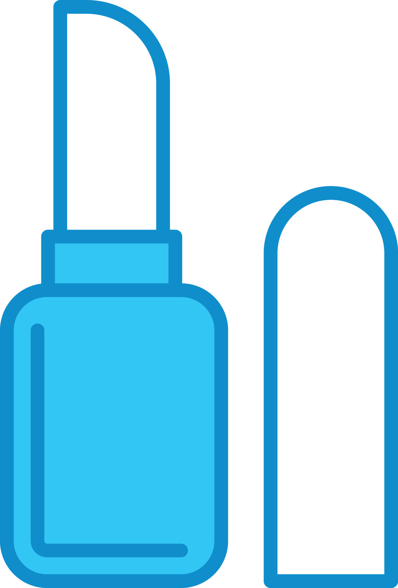 Lipstick Line Filled Blue 9869021 Vector Art at Vecteezy