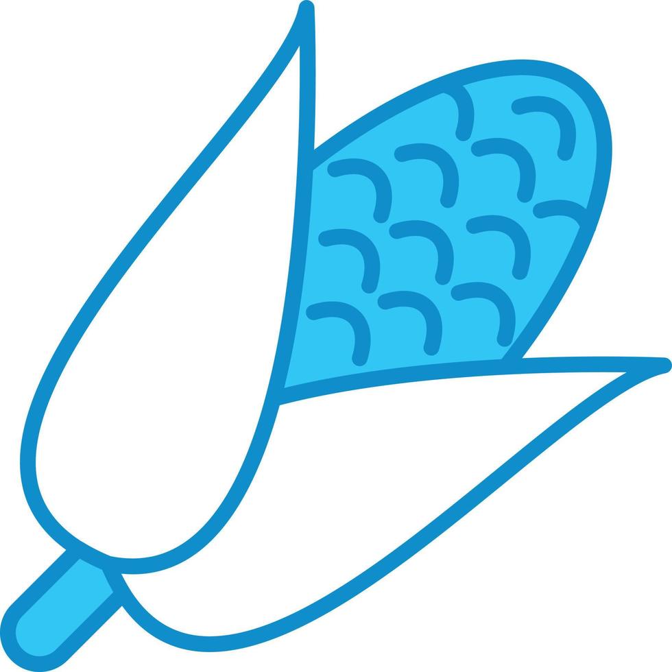Corn Line Filled Blue vector