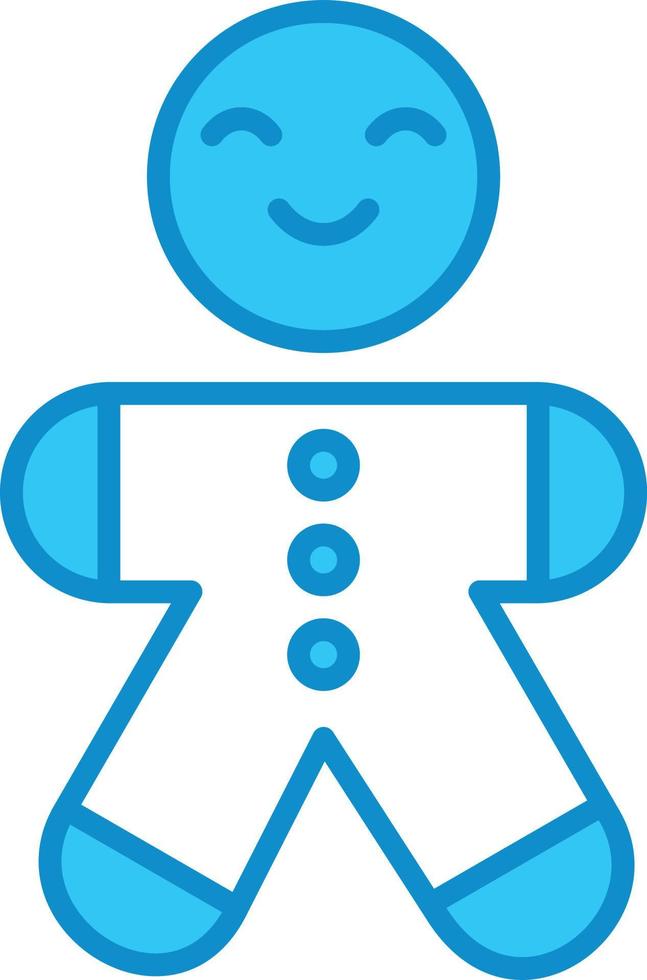 Gingerbeard Line Filled Blue vector