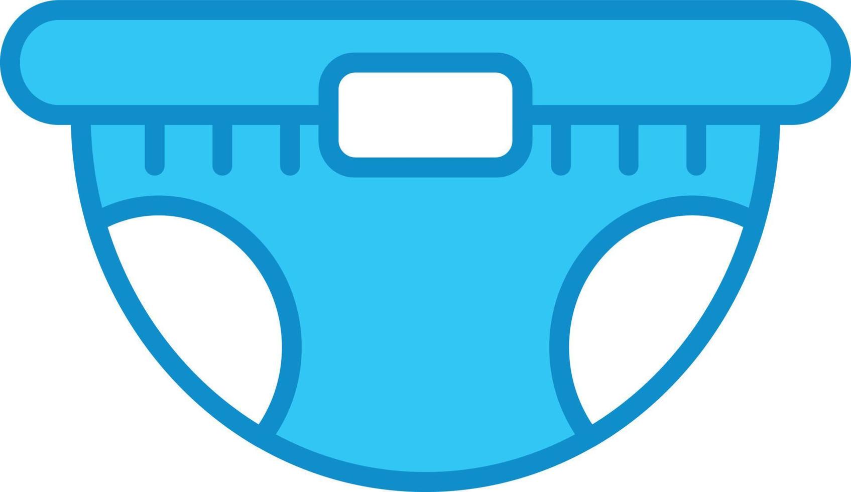 Diaper Line Filled Blue vector