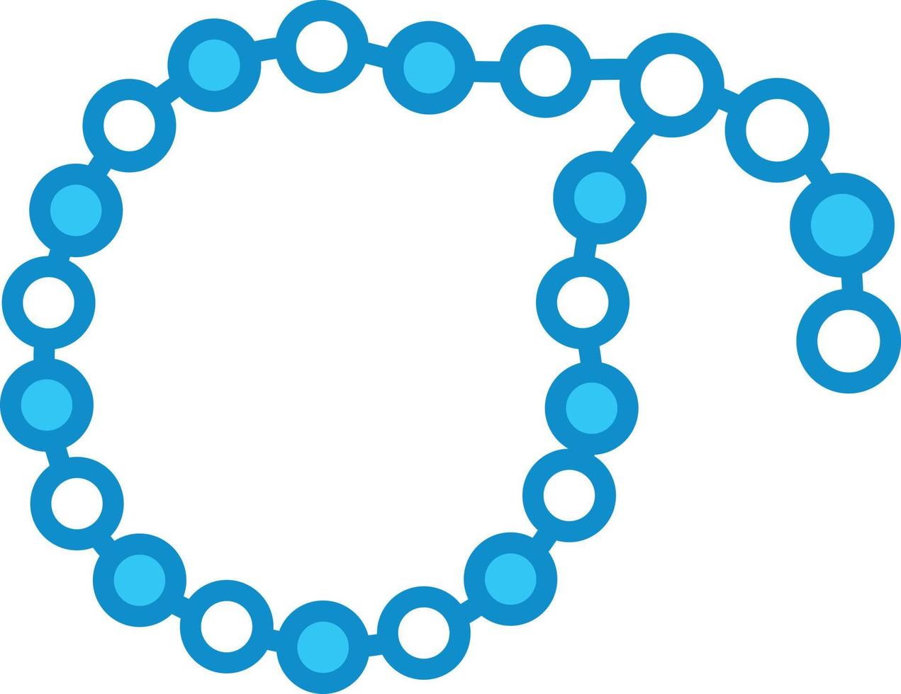 Tasbih Line Filled Blue vector