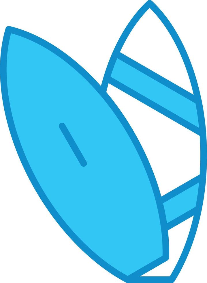 Surfboard Line Filled Blue vector