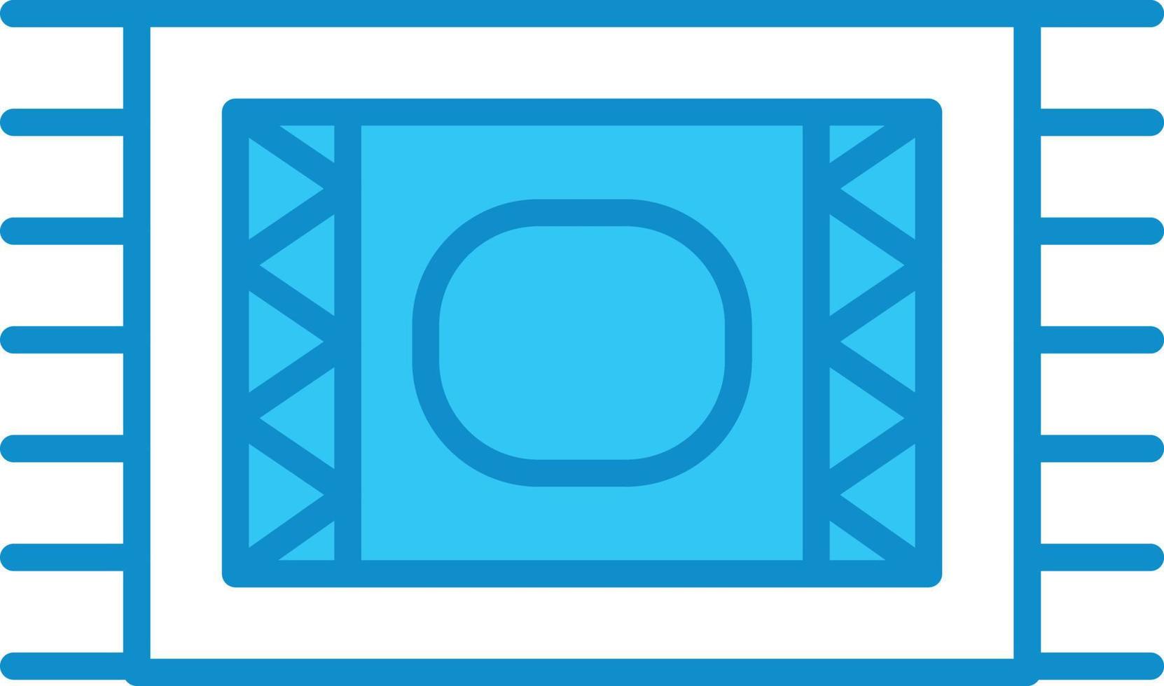 Prayer Rug Line Filled Blue vector