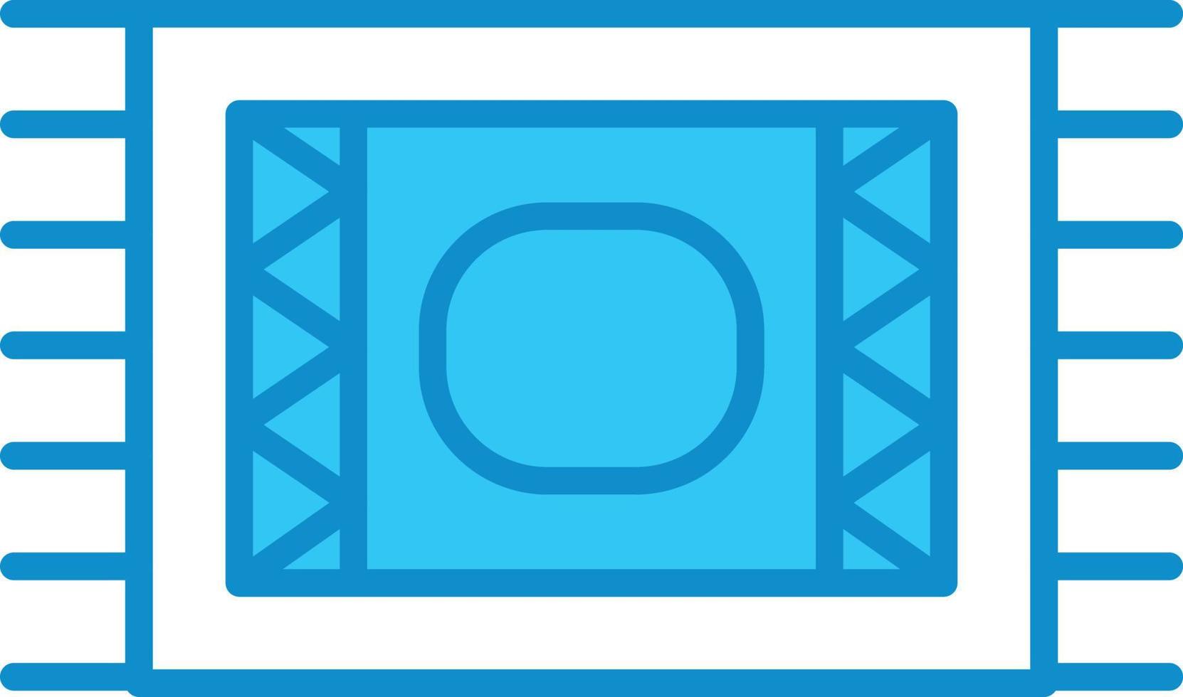 Prayer Rug Line Filled Blue vector