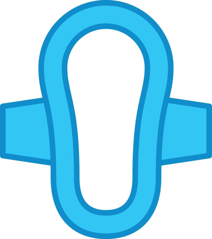 Sanitary Towel Line Filled Blue vector