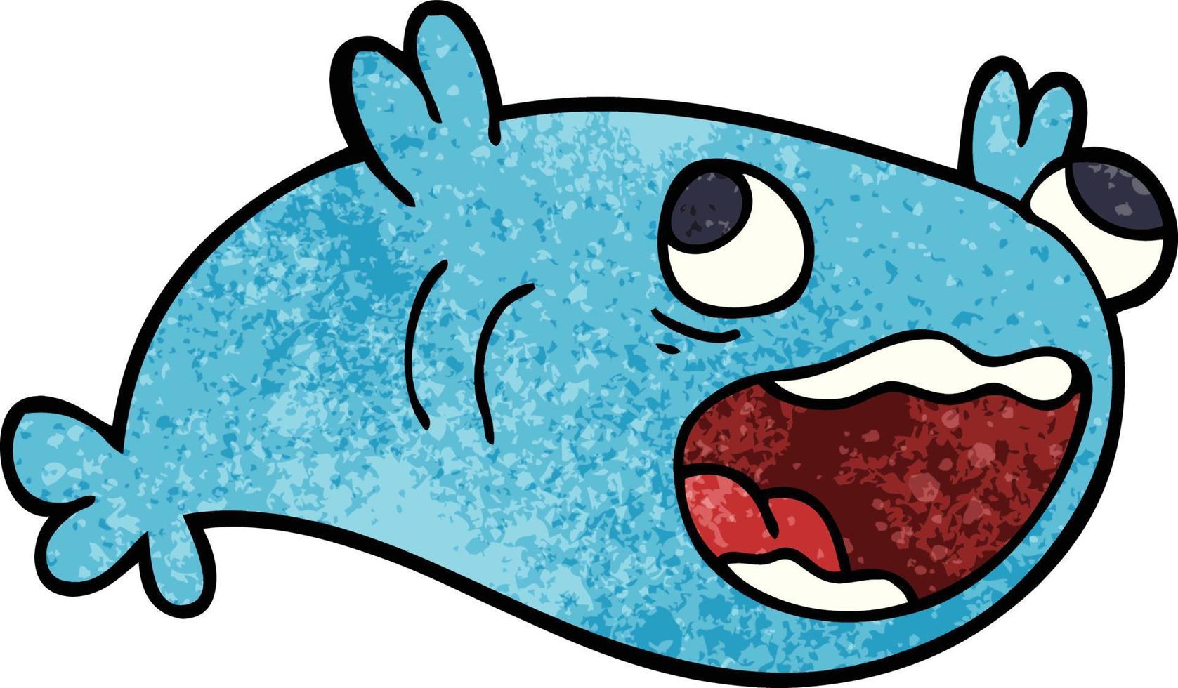 cartoon doodle of a fish vector