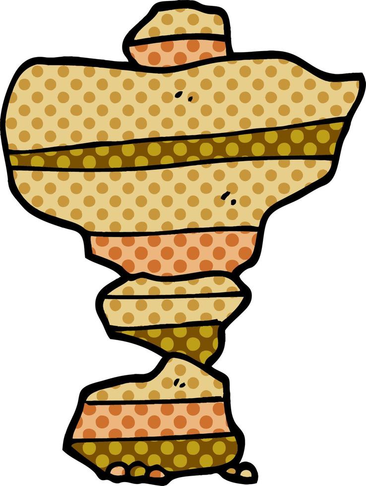 cartoon doodle of stacked stones vector