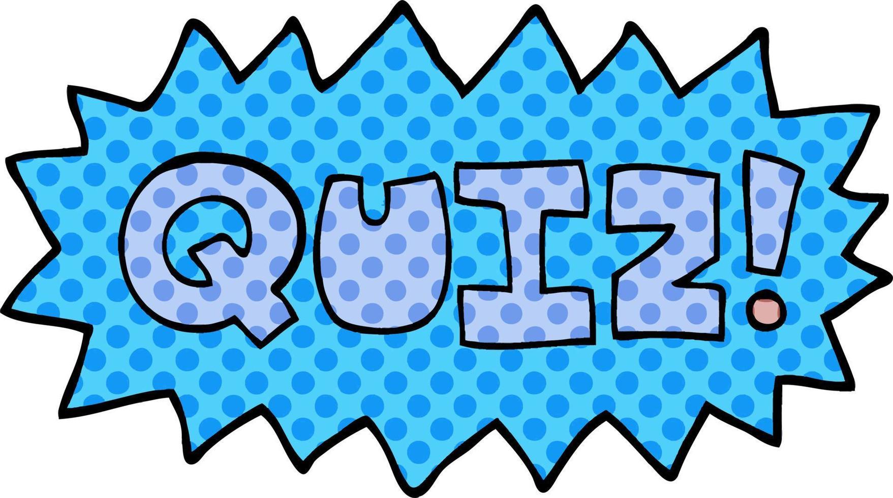cartoon doodle quiz symbol vector