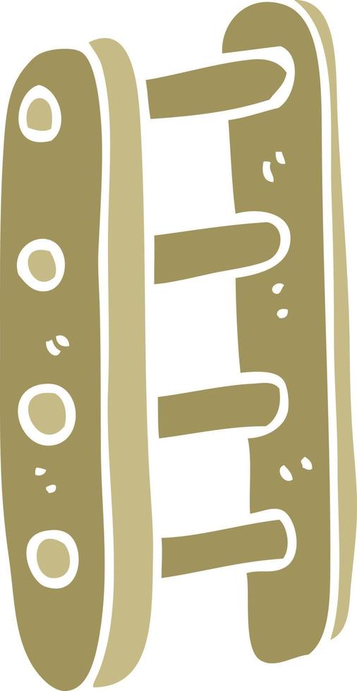 cartoon doodle tall ladder vector
