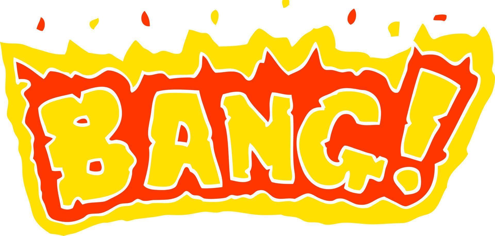 cartoon doodle word bang vector