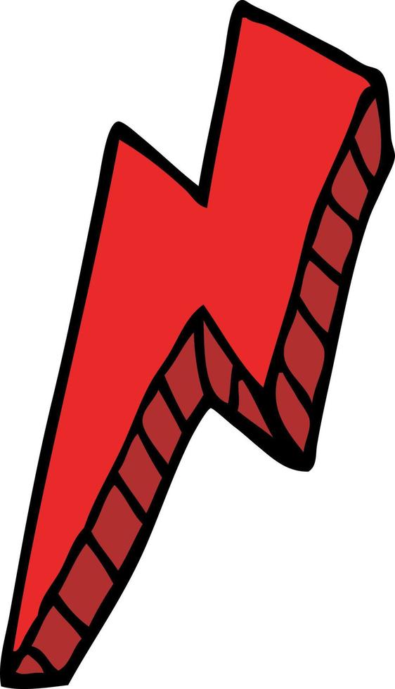cartoon doodle thunder bolt vector