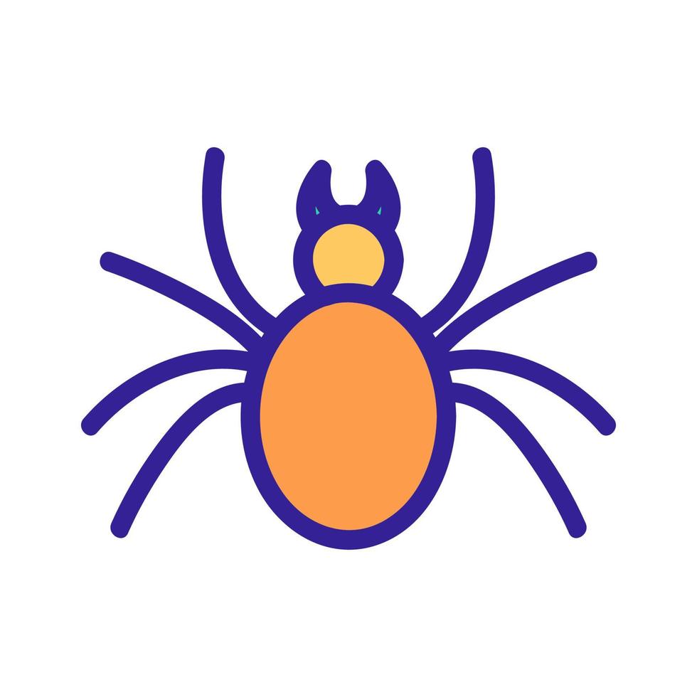 Spider icon vector. Isolated contour symbol illustration vector