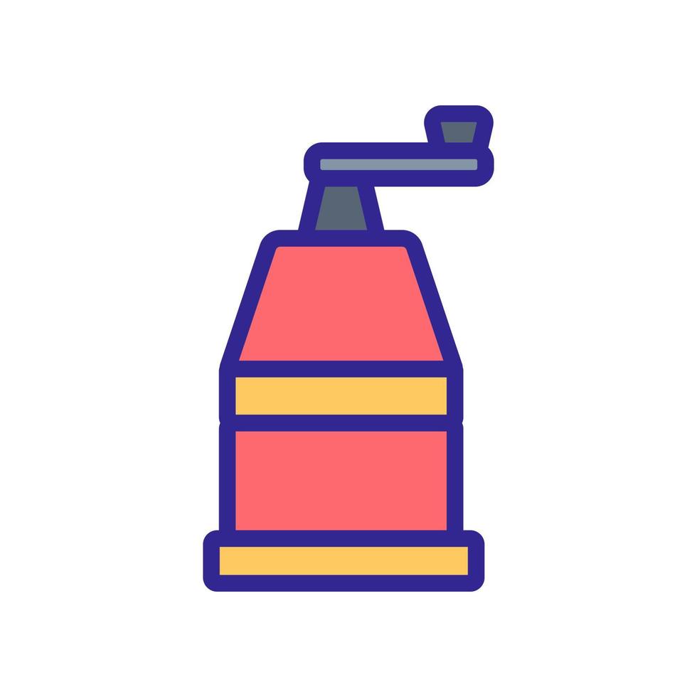 manual coffee grinder icon vector outline illustration