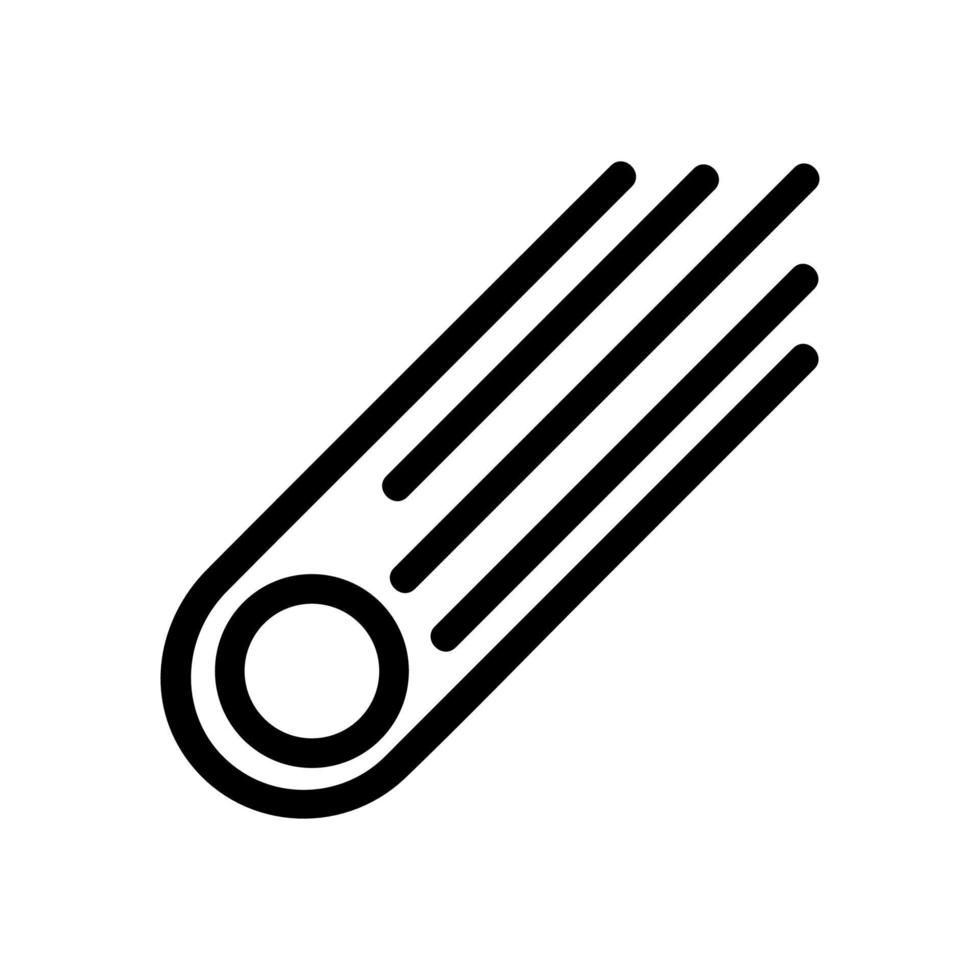 Flying comet icon vector. Isolated contour symbol illustration vector