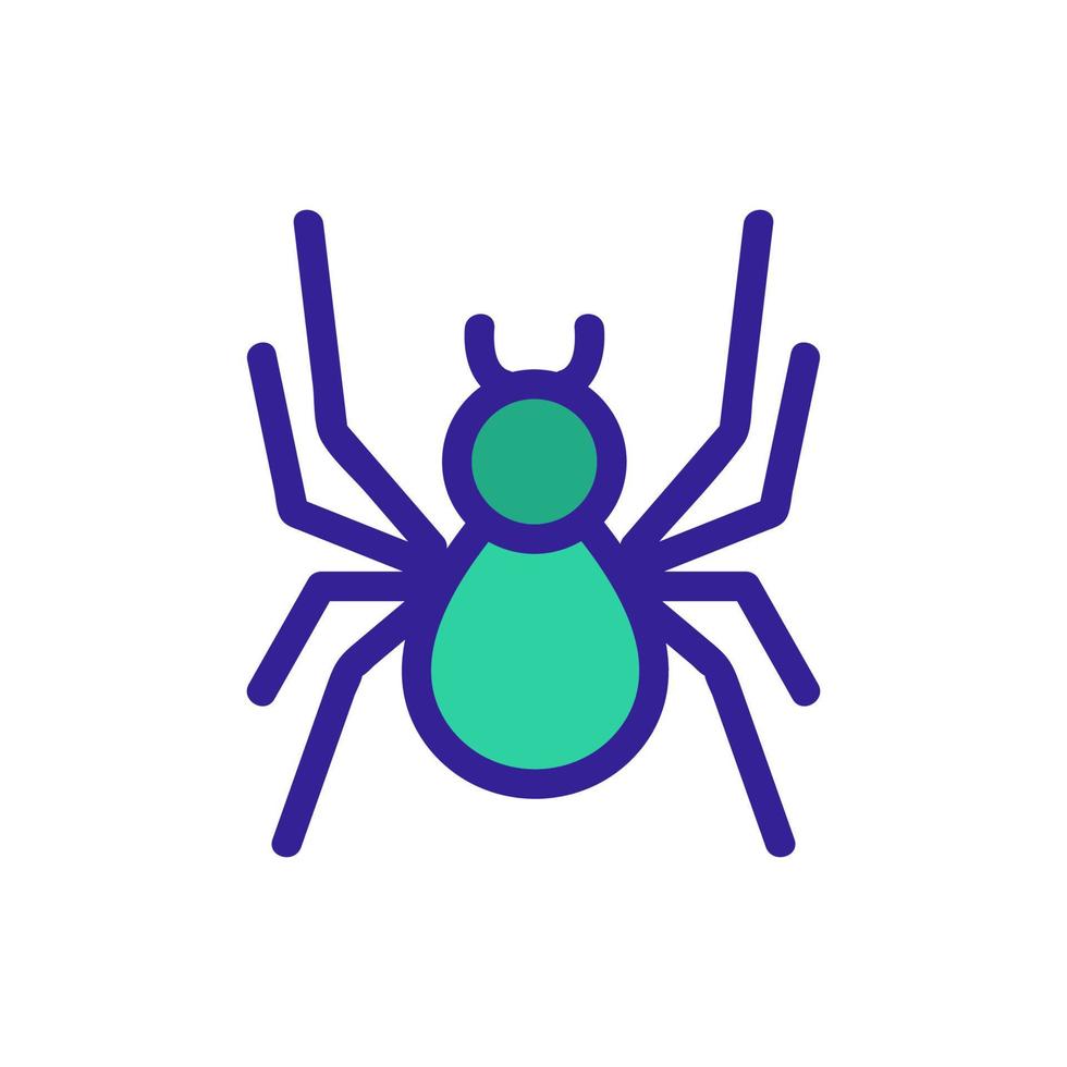 Spider icon vector. Isolated contour symbol illustration vector