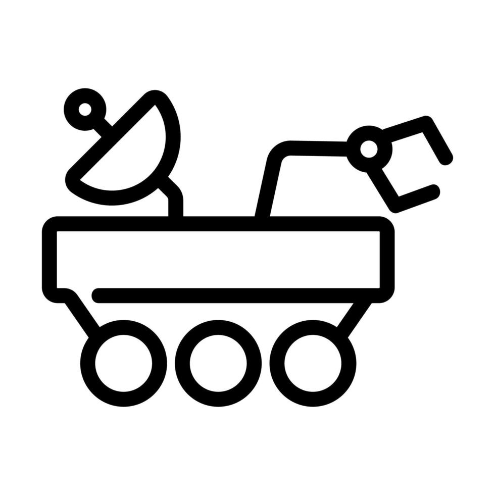 lunar rover icon vector. Isolated contour symbol illustration vector