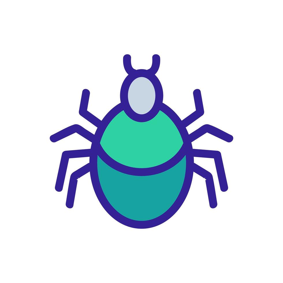 Spider icon vector. Isolated contour symbol illustration vector