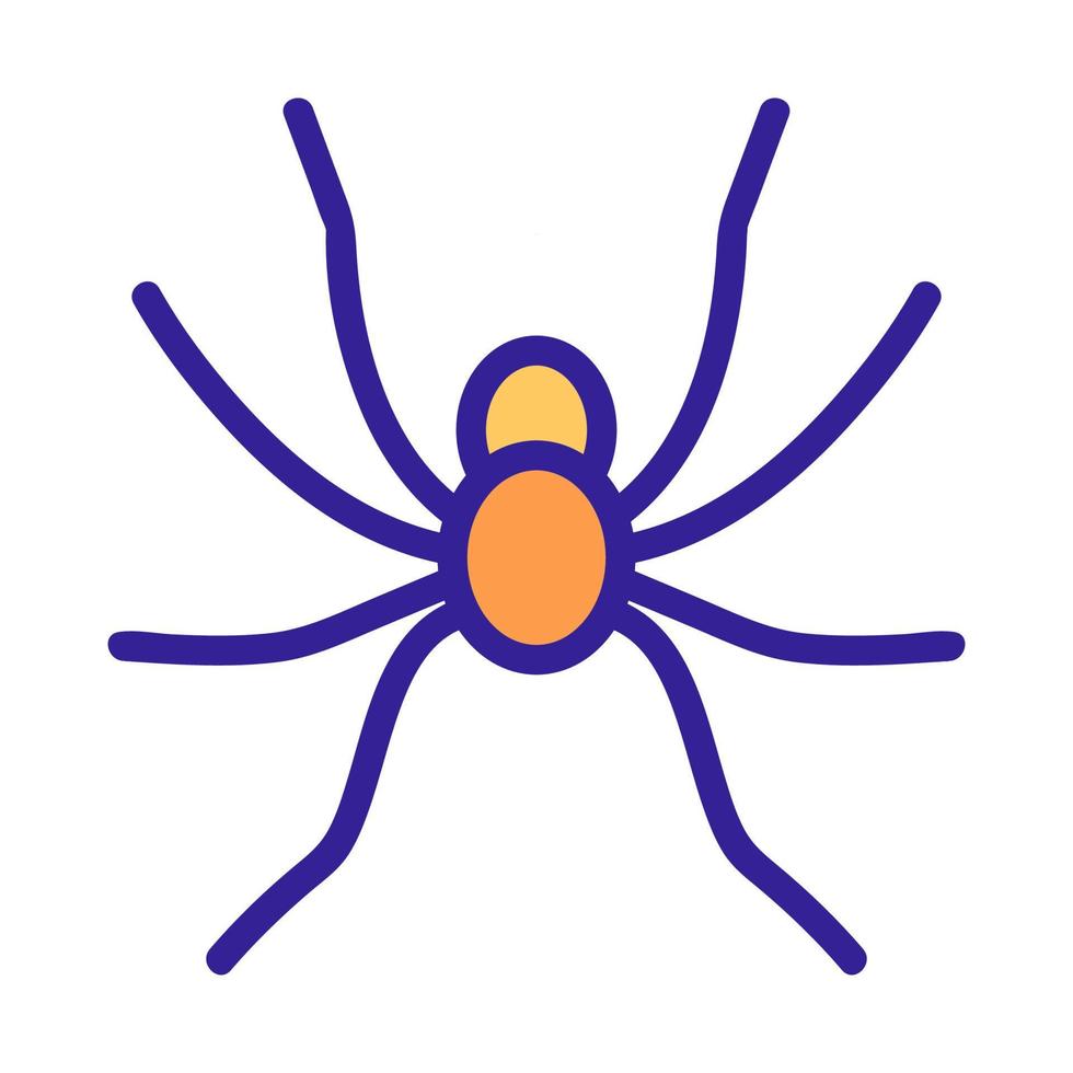 Spider icon vector. Isolated contour symbol illustration vector