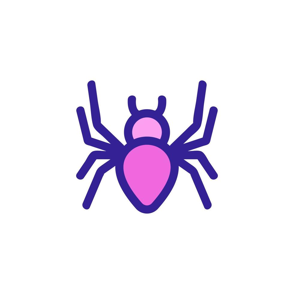 Spider icon vector. Isolated contour symbol illustration vector