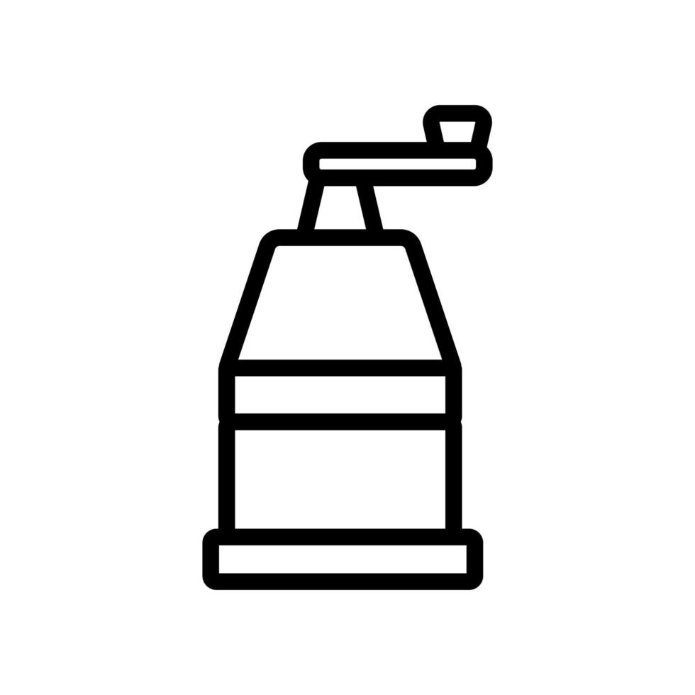manual coffee grinder icon vector outline illustration