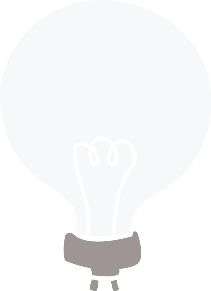 cartoon doodle light bulb vector