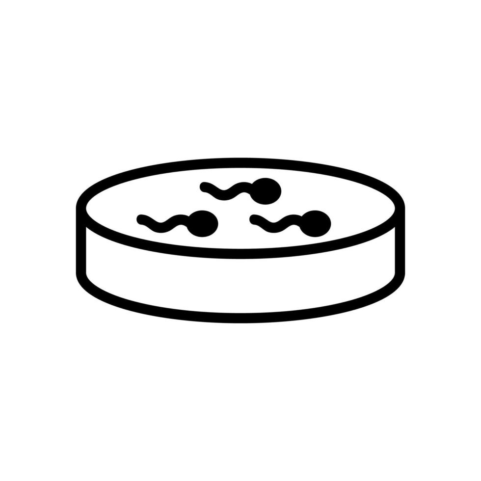 sperm in the lab icon vector. Isolated contour symbol illustration vector