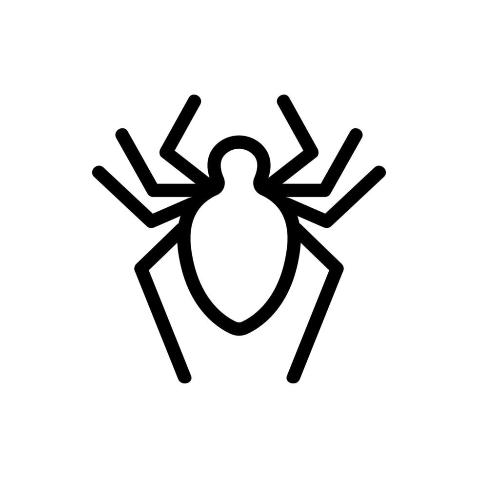 Spider icon vector. Isolated contour symbol illustration vector