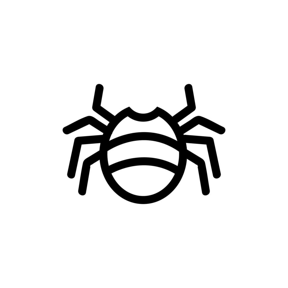 Spider icon vector. Isolated contour symbol illustration vector