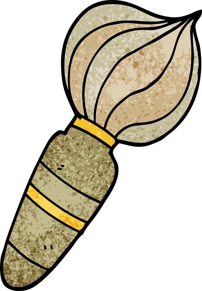 cartoon doodle paint brush vector