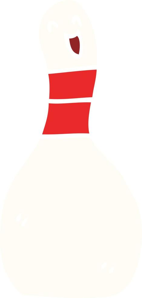 cartoon doodle bowling pin vector
