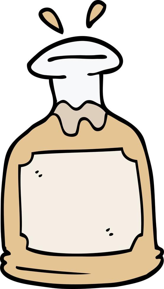 decantador de whisky de doodle de dibujos animados vector