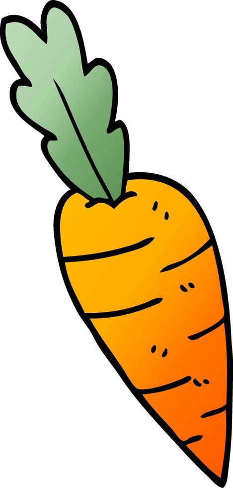 caricatura, garabato, zanahorias vector