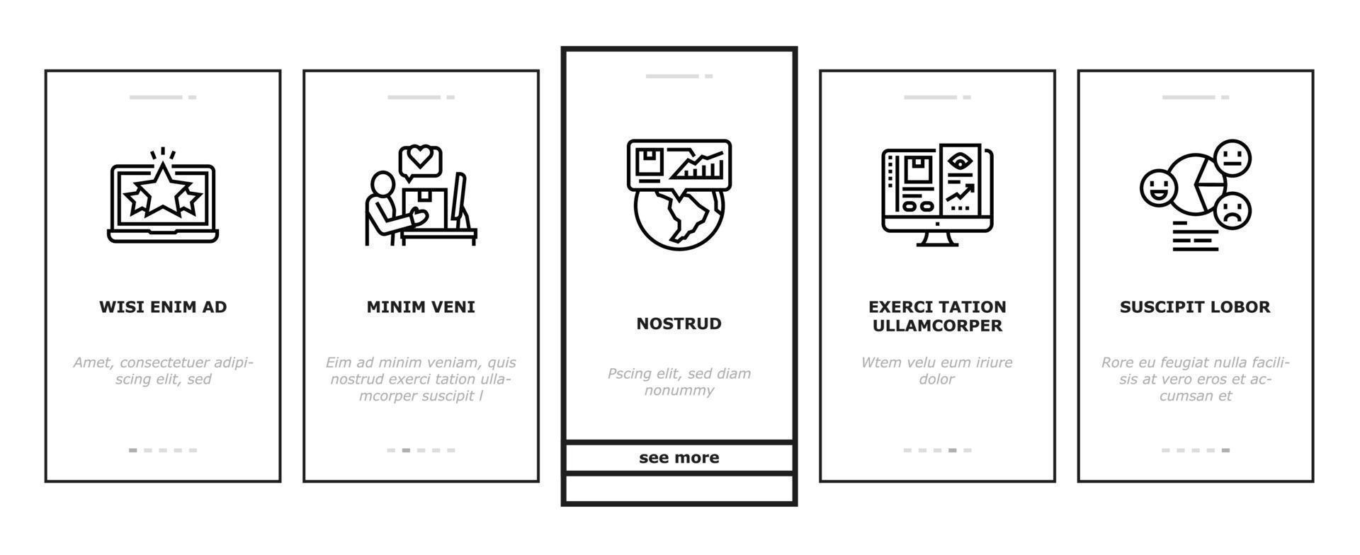 Reviews Of Customer Onboarding Icons Set Vector