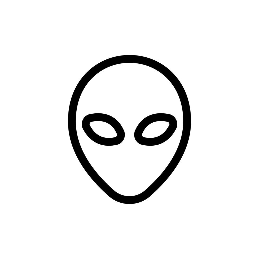 Mask alien icon vector. Isolated contour symbol illustration vector