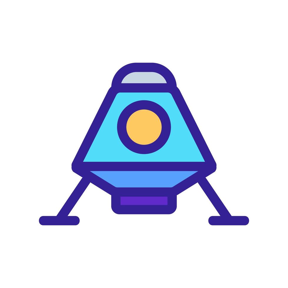 Spaceship icon vector. Isolated contour symbol illustration vector