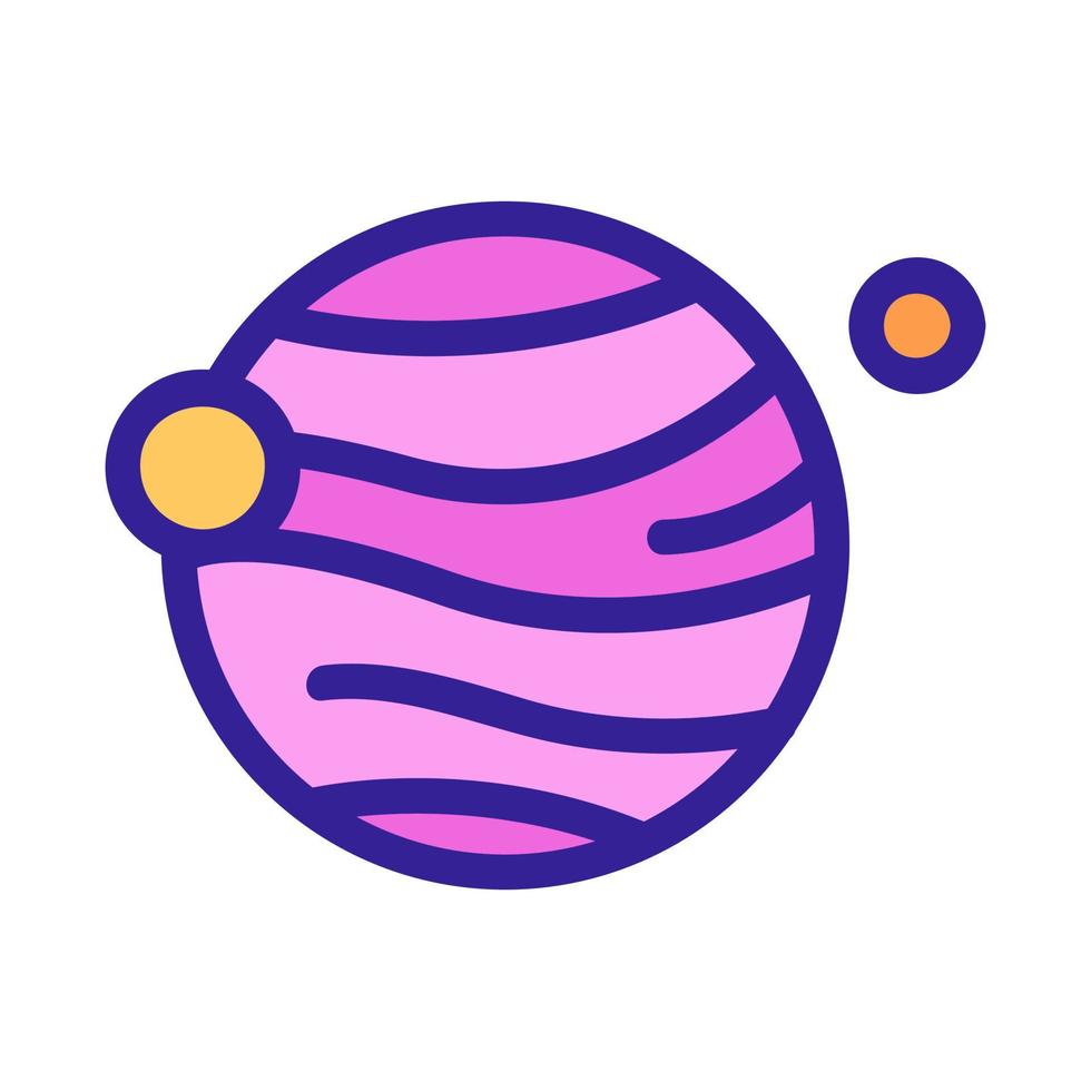 planet and satellites icon vector. Isolated contour symbol illustration vector