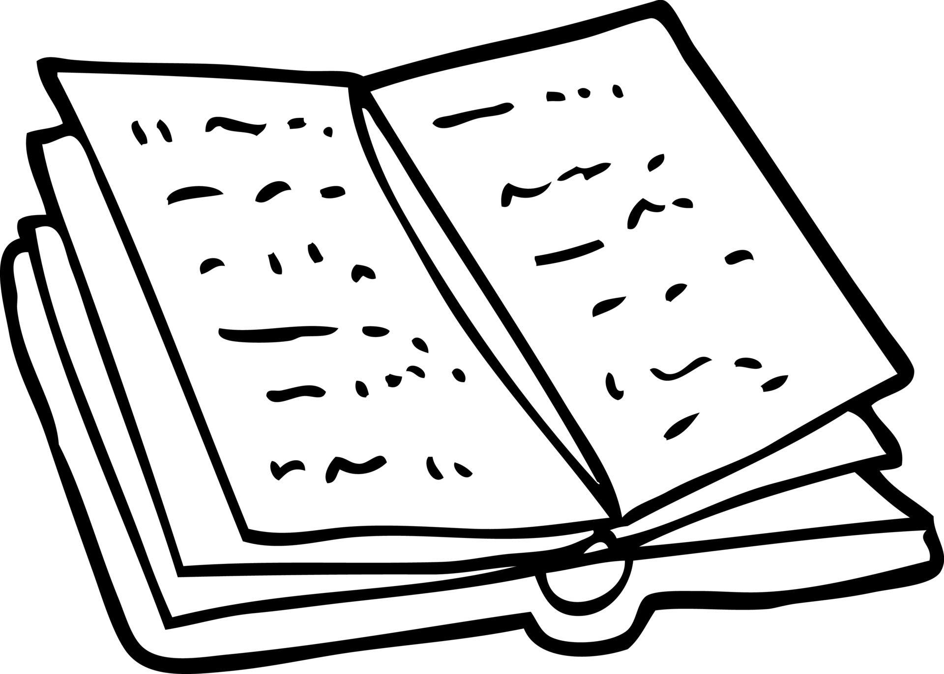 line drawing cartoon reading book 9870997 Vector Art at Vecteezy