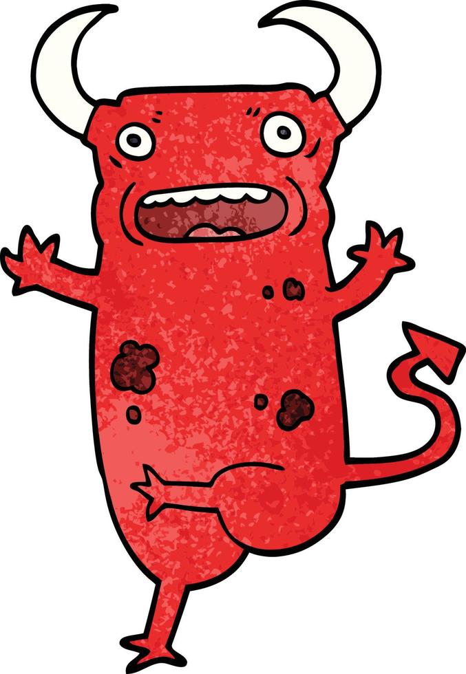 cartoon doodle demon vector