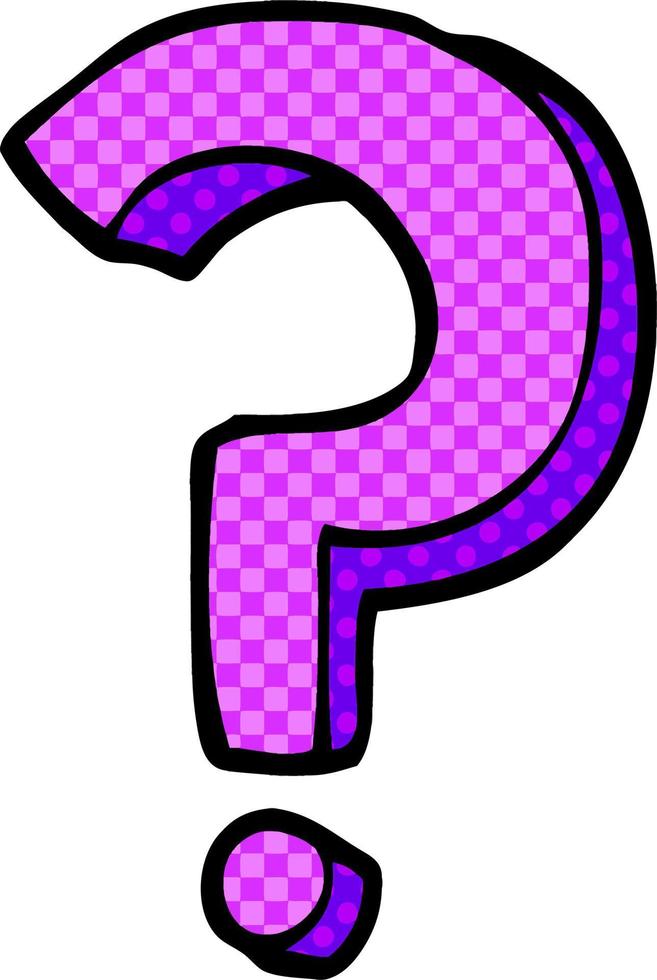 cartoon doodle question mark vector