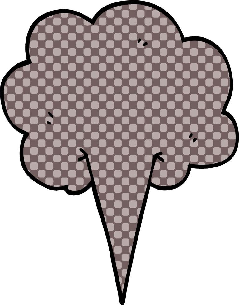 cartoon doodle whooshing cloud vector