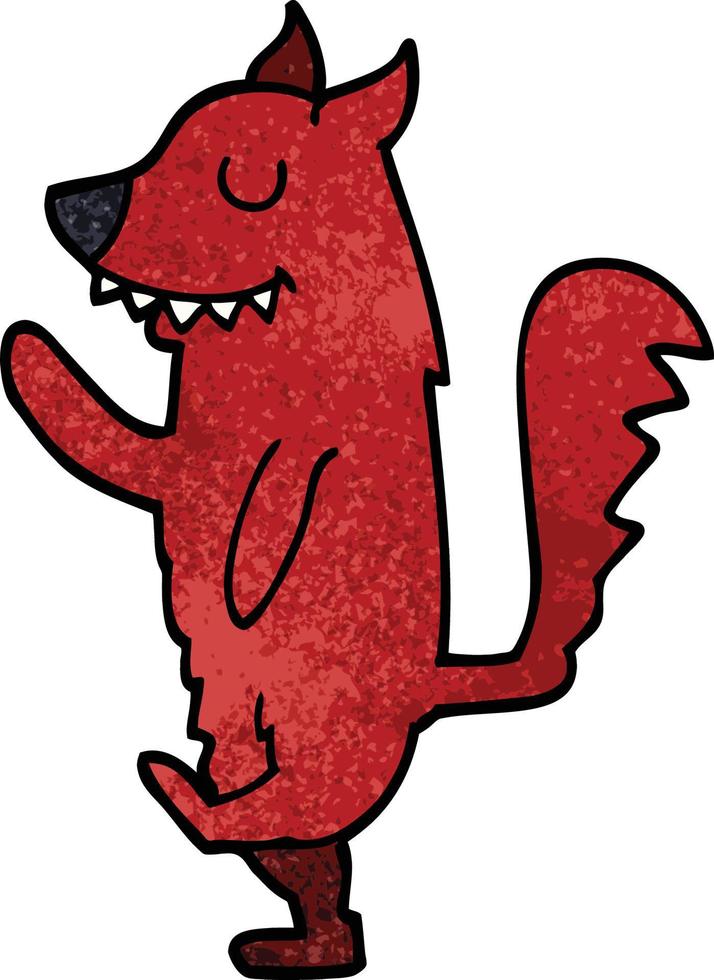 cartoon doodle fox walking 9871154 Vector Art at Vecteezy