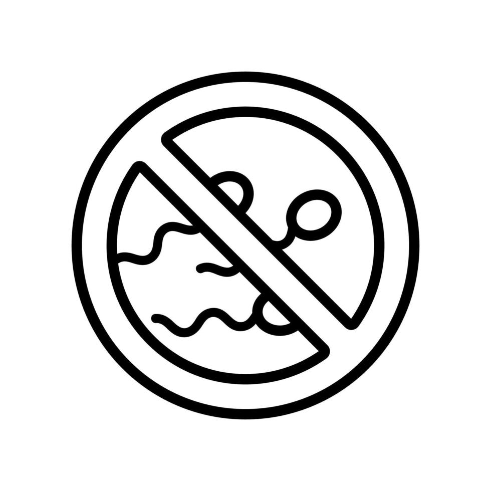 passive sperm icon vector. Isolated contour symbol illustration vector