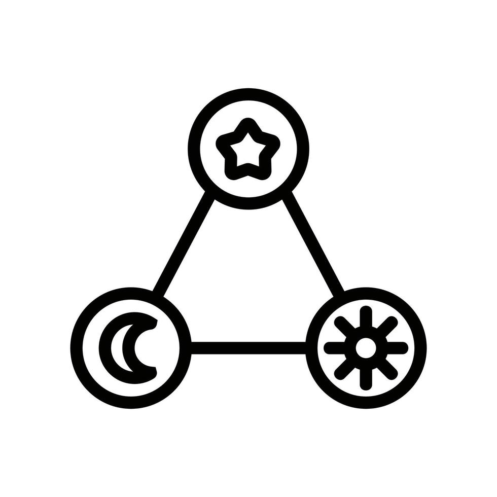 the symbol of the witch icon vector outline illustration
