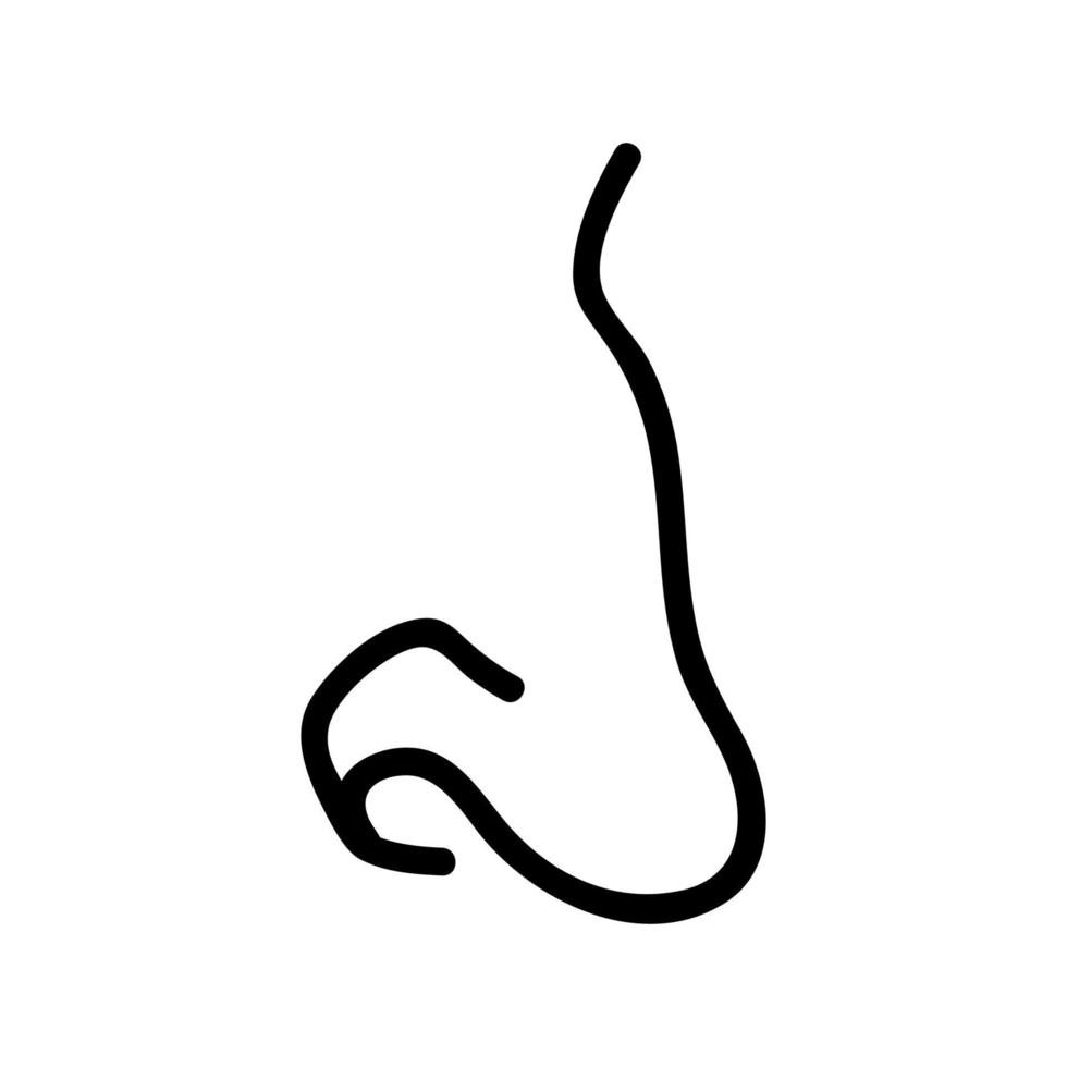 the human nose icon vector outline illustration