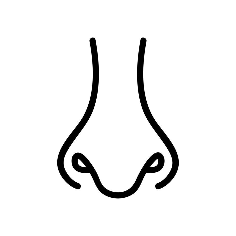 the nose and nostrils icon vector outline illustration