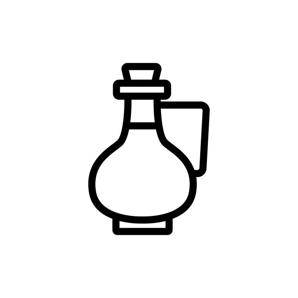 jug with handle and oil icon vector outline illustration